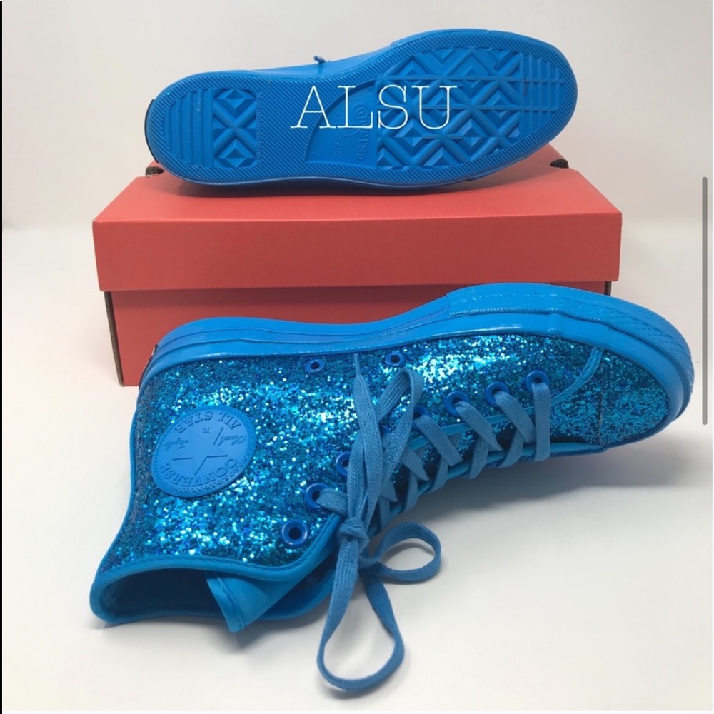 Converse Chuck 70 HI Glitter✨Blue Hero W AUTHENTIC - Picture 3 of 8